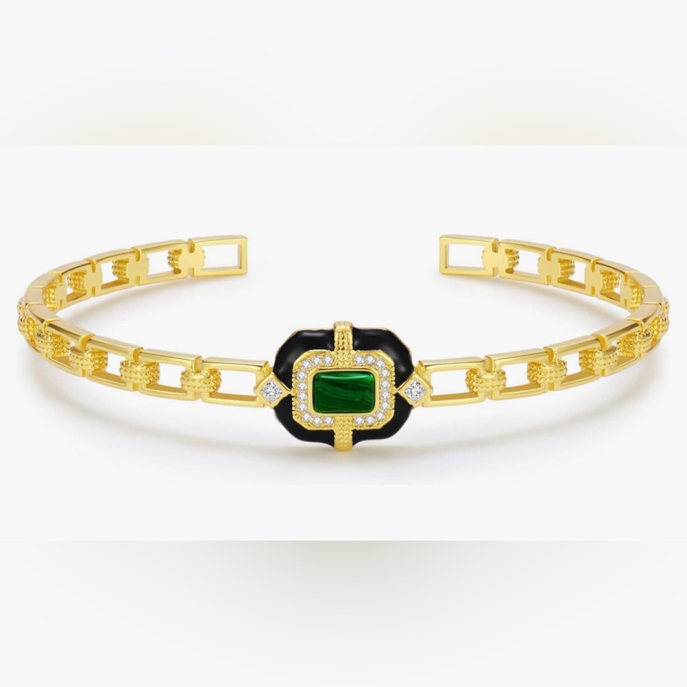 NWT Vintage 18K Gold Plated Open Cuff Bracelets for Women